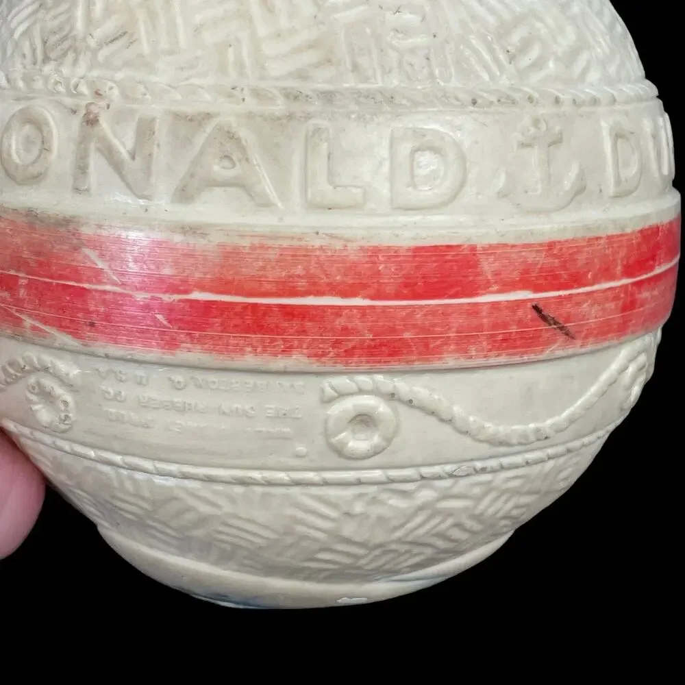 Vintage Walt Disney Donald Duck Rubber Ball Sun Rubber MCM 1960s Toy Rare READ